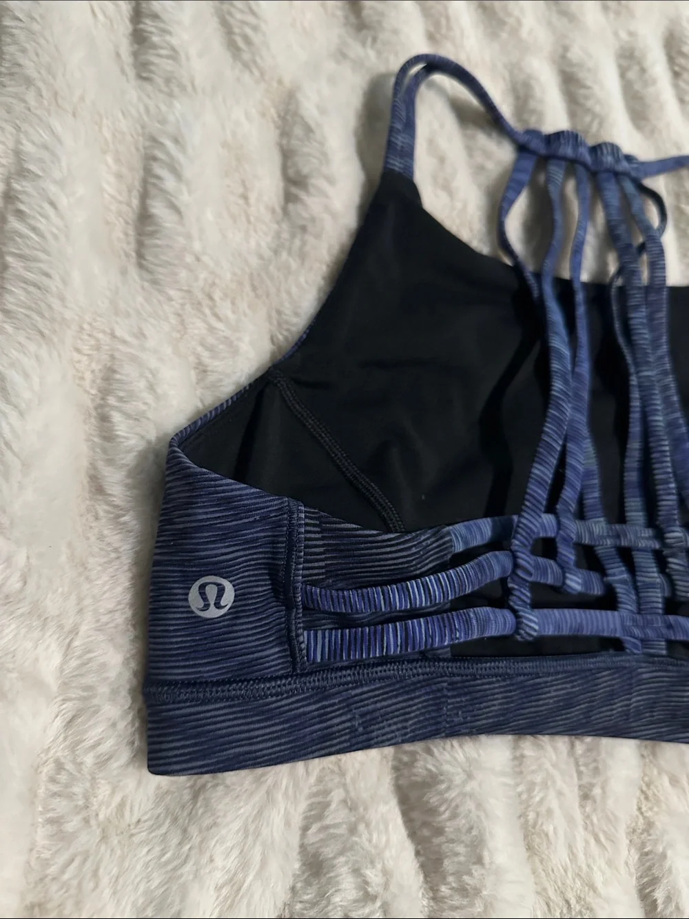 lululemon athletica Blue Strappy Sports Bra - Women's Intimates size 8